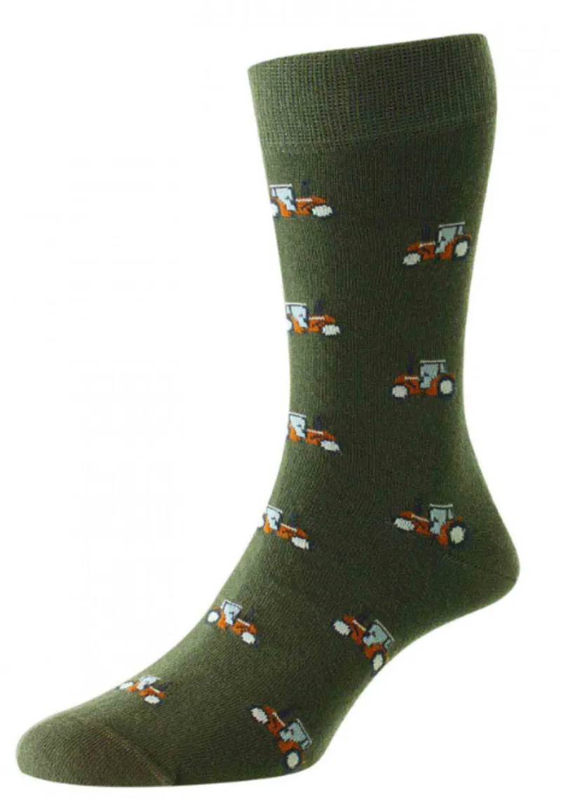 HJ Hall Cotton Rich Socks Tractor Olive HJ61 